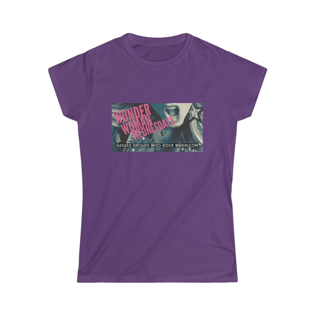 WWW Women's Softstyle Tee purple with white background