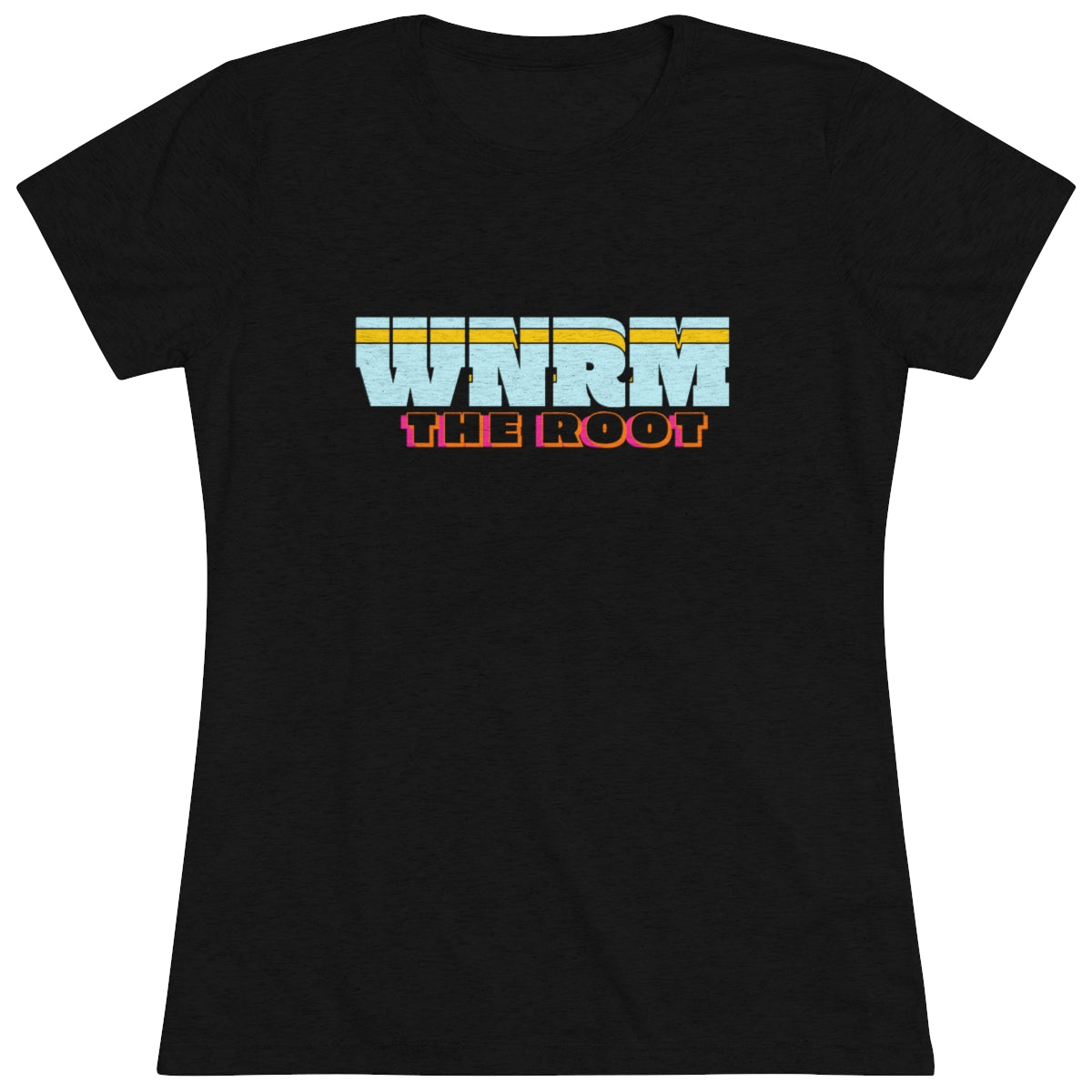 WNRM The Root Logo Tee Women's Triblend Tee, black with white background
