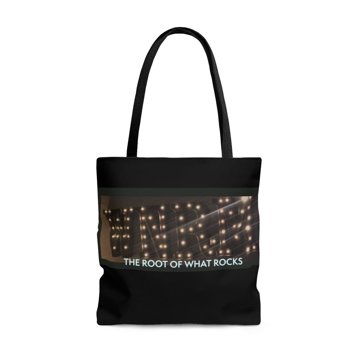 a WNRM Name In Lights canvass tote bag, on a white background