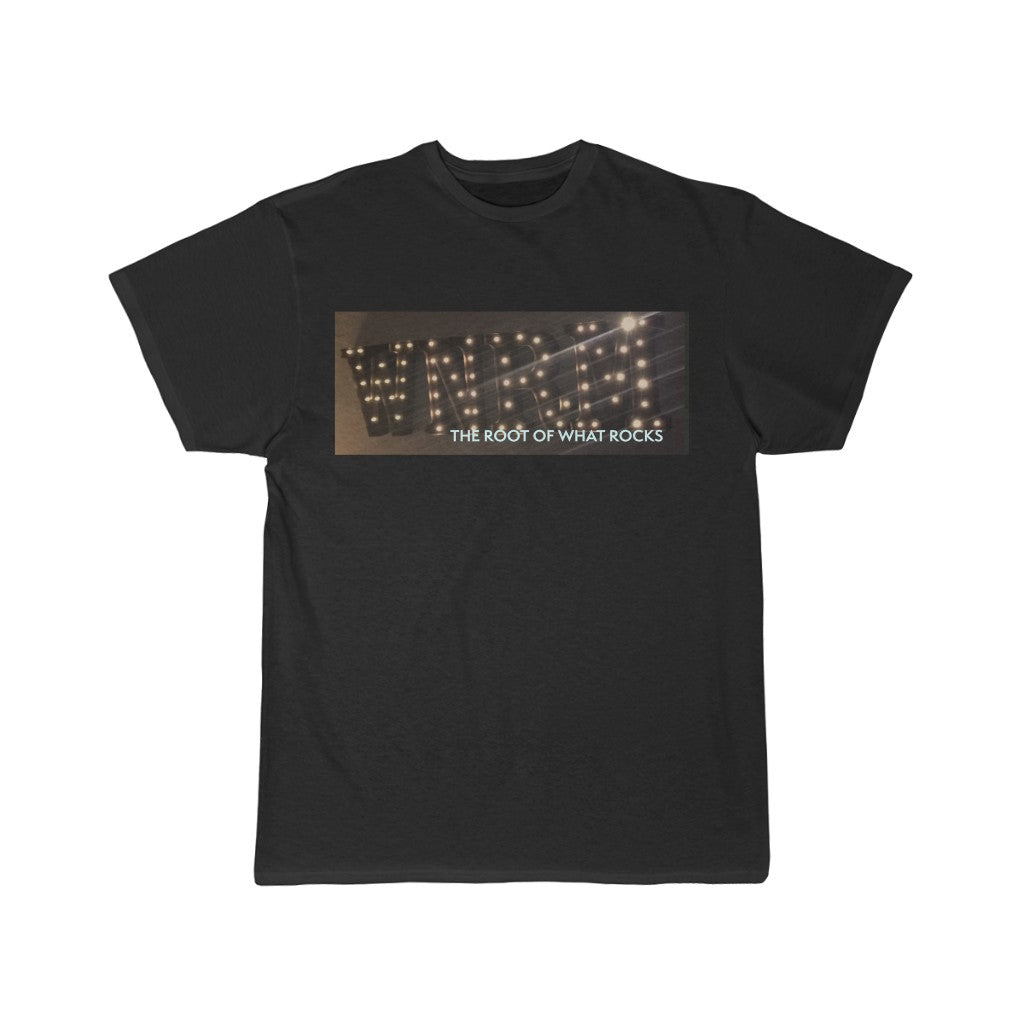 Name In Lights Tee in black on a white backgroud